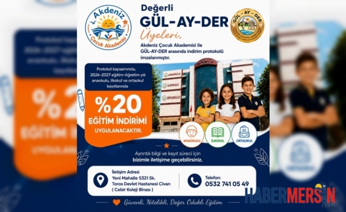 Gül-Ay-Der’den Eğitime Büyük Destek: Özel Akdeniz Çocuk Akademisi ile %20 İndirim Protokolü İmzalandı