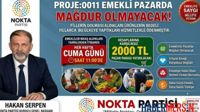 Emekliye Haftalık 2 BİN TL Pazar Desteği Müjdesi! Nokta Partisi'nden "PROJE: 0011" Adımı